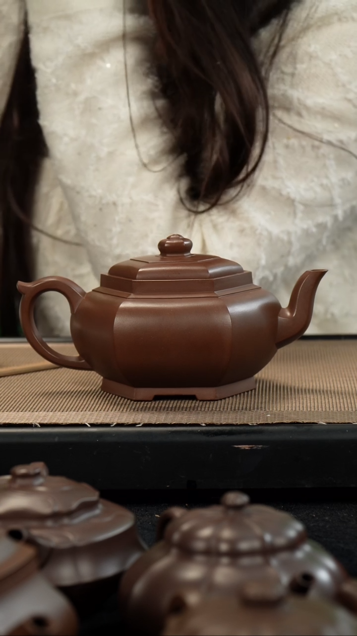 【闪购商品】紫砂茶壶老紫泥六方华灯