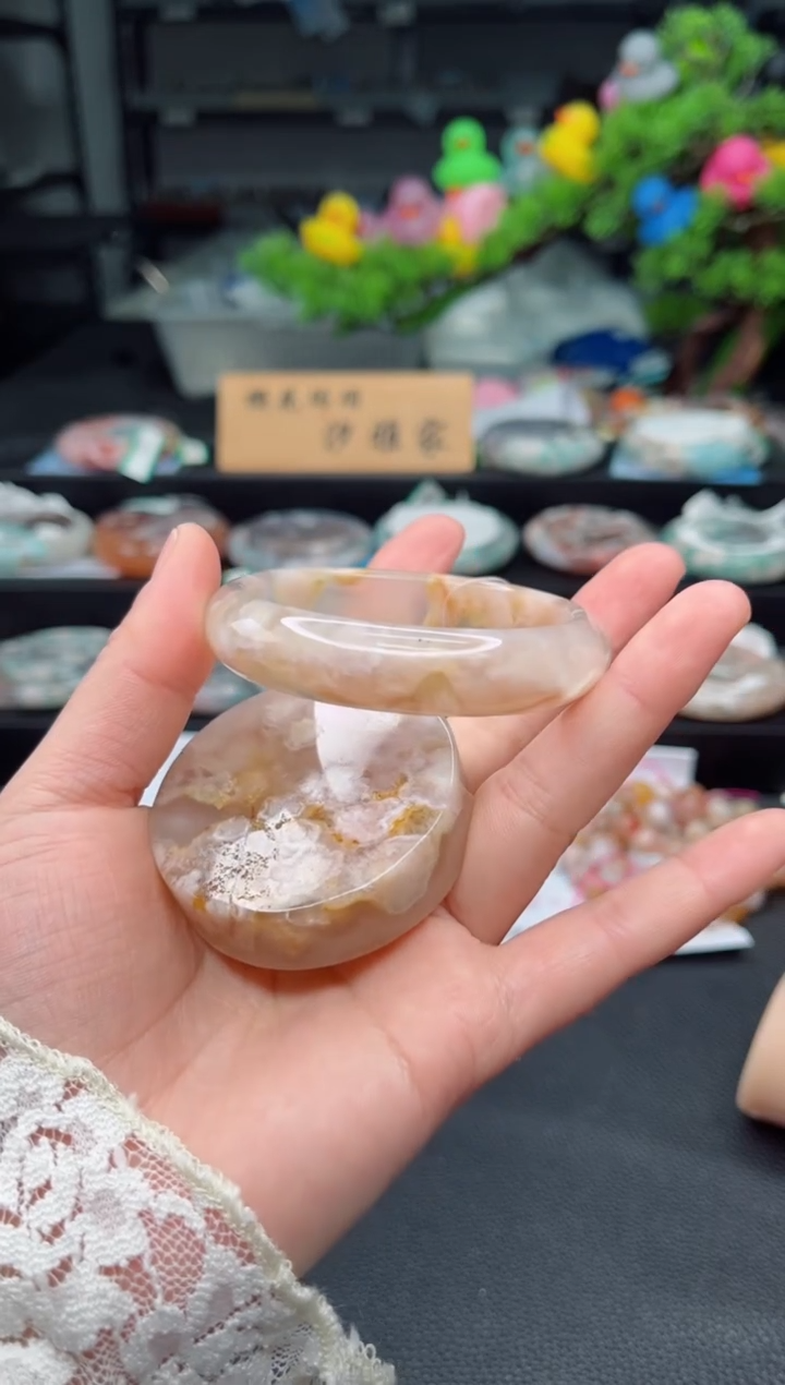 【闪购商品】石英质玉未镶嵌手镯56圈口（赠品镯心）3330262