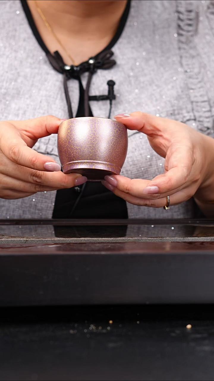 茶壶紫砂赵庄朱泥贝壳粉大肚杯100cc