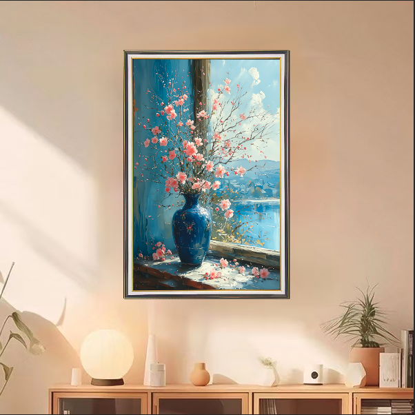 t45奶油风餐厅装饰画治愈系卧室床头壁画小清新植物花卉桌面画