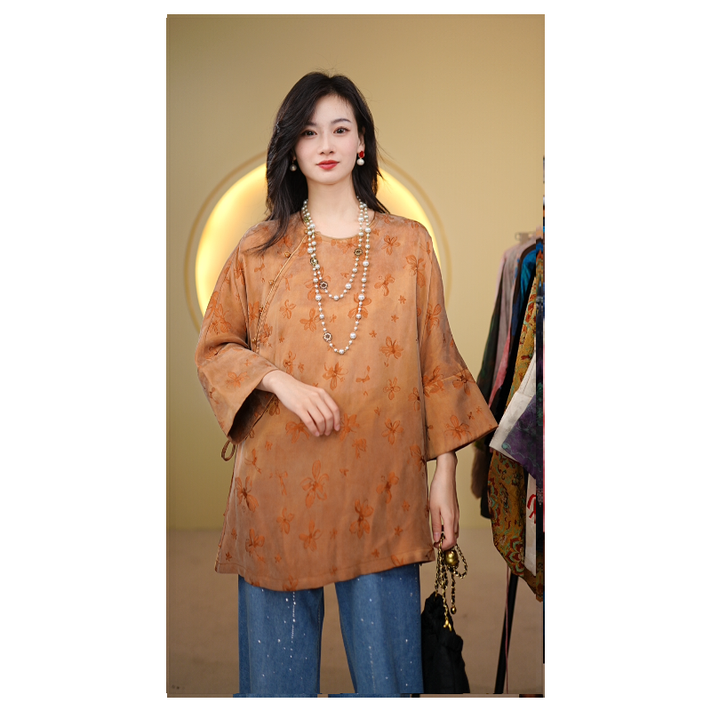 【鎏金】新中式高级感轻奢提花上衣