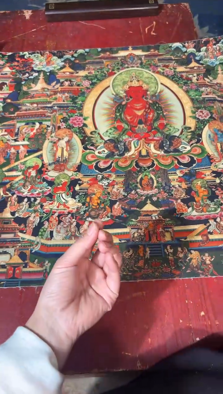 卷轴画龙妹的唐卡tk16