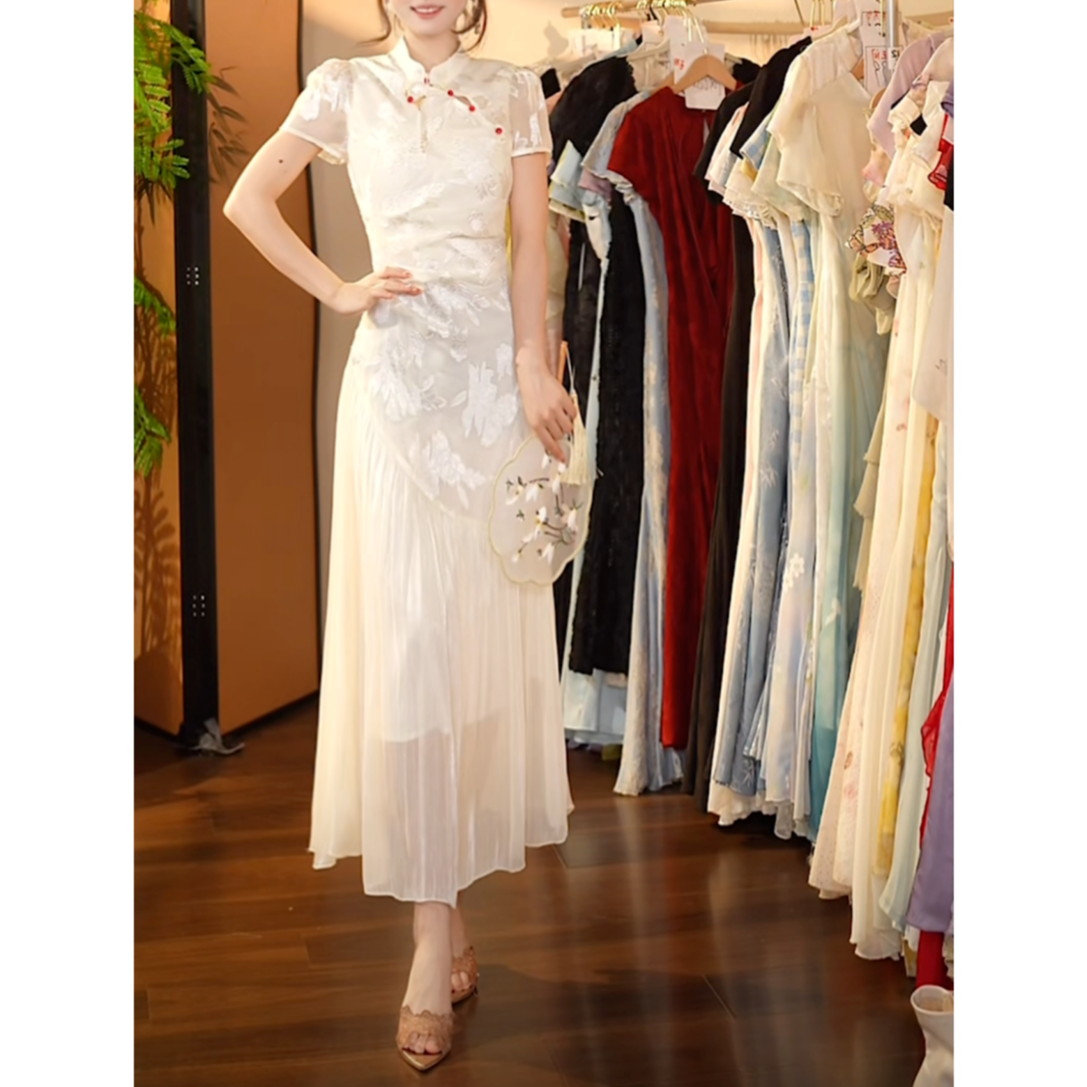 3店-  温迪定制-1151（清风明月）连衣裙N805