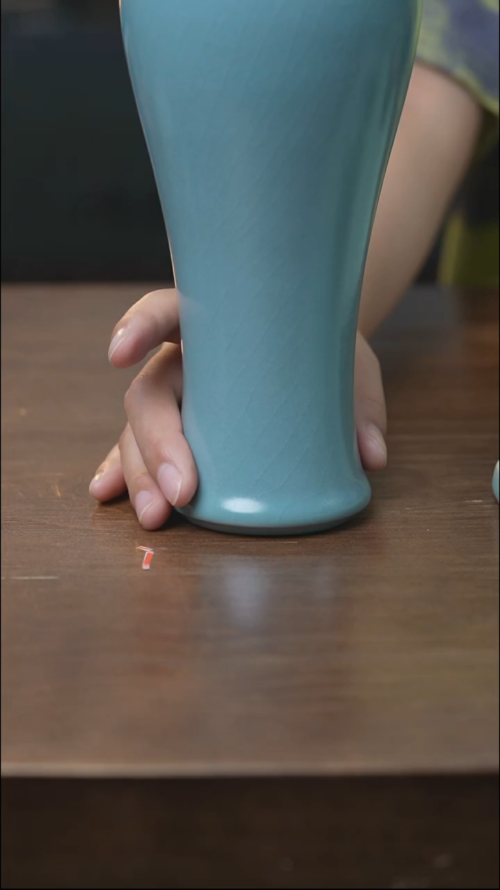 梅瓶 汝瓷 （拾汝）（天青）