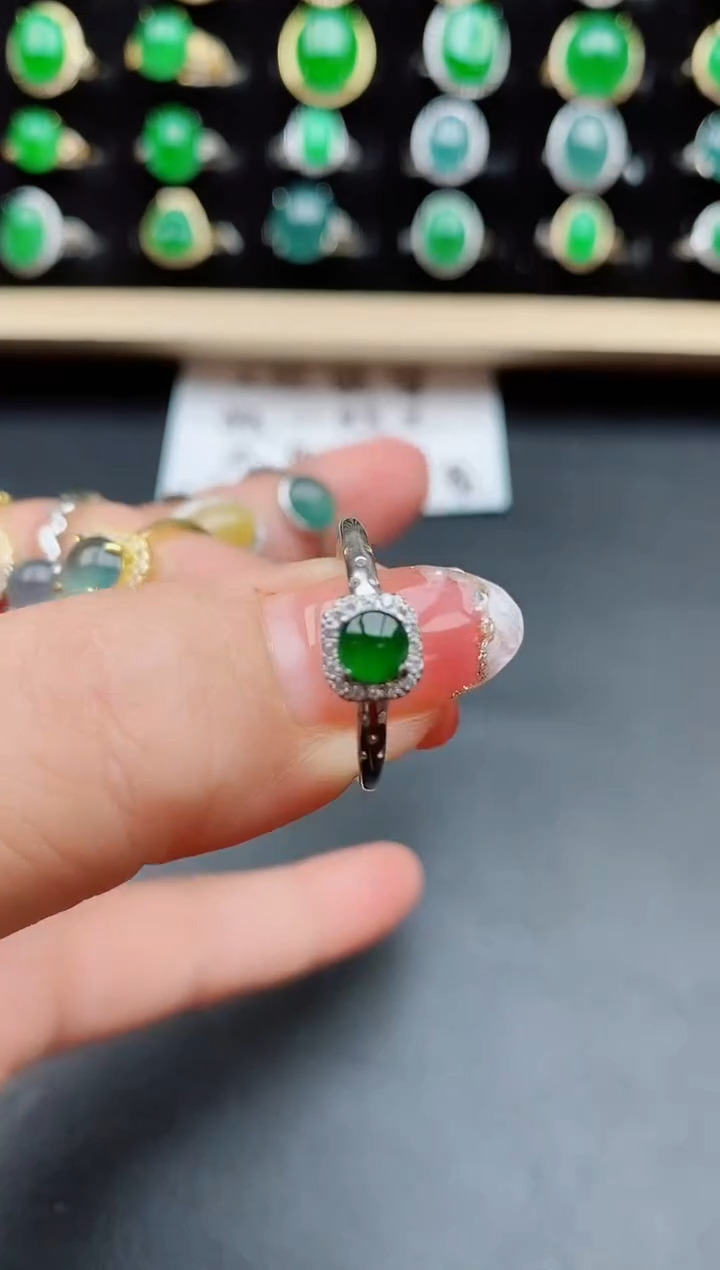 【闪购商品】翡翠戒指银S925镶嵌208080