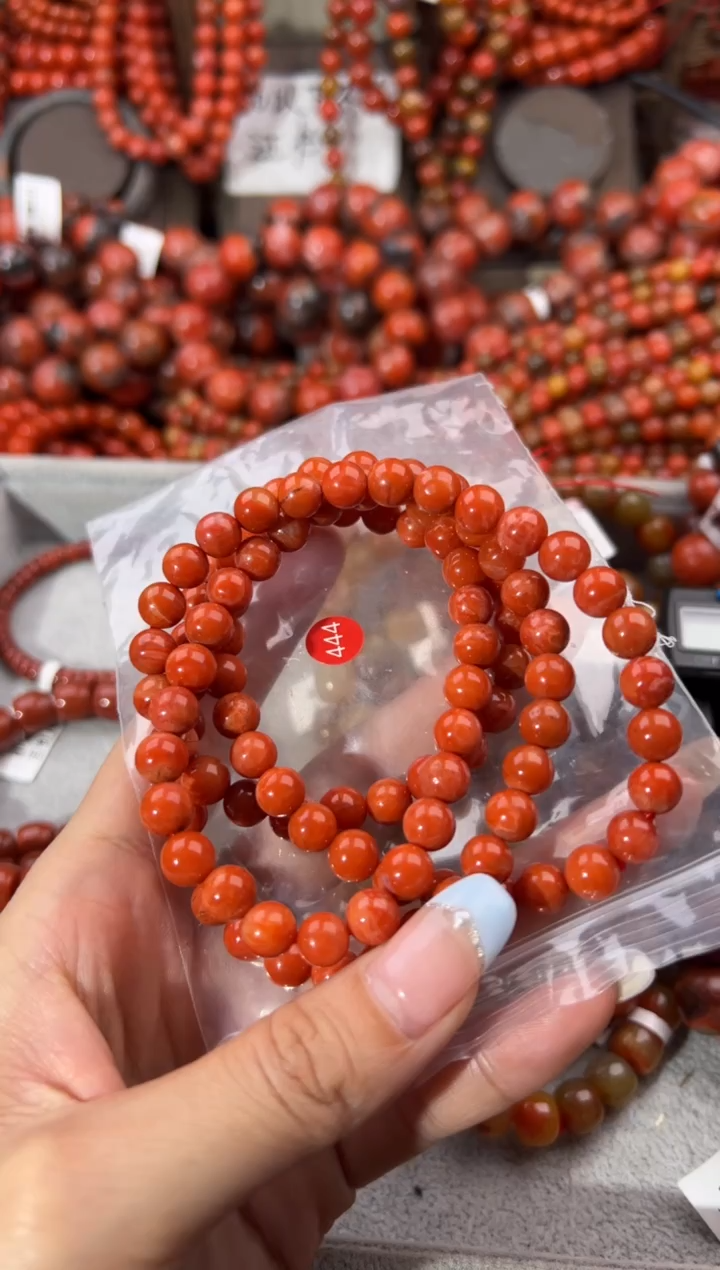 未镶嵌手串南红玛瑙7+