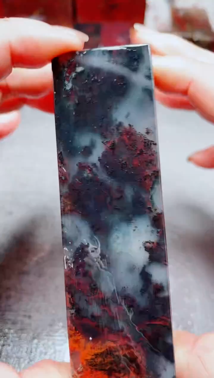 玉桂林鸡血玉素章--22