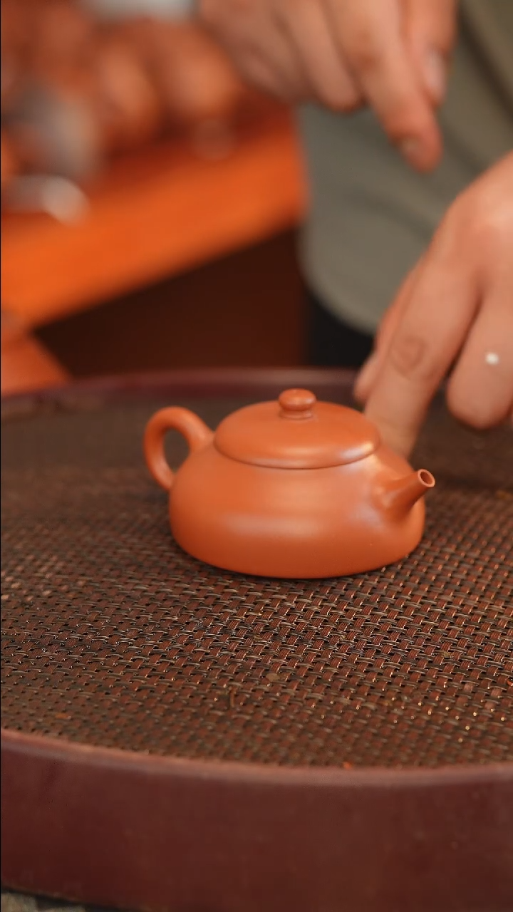 茶壶紫砂朱泥 半手工 