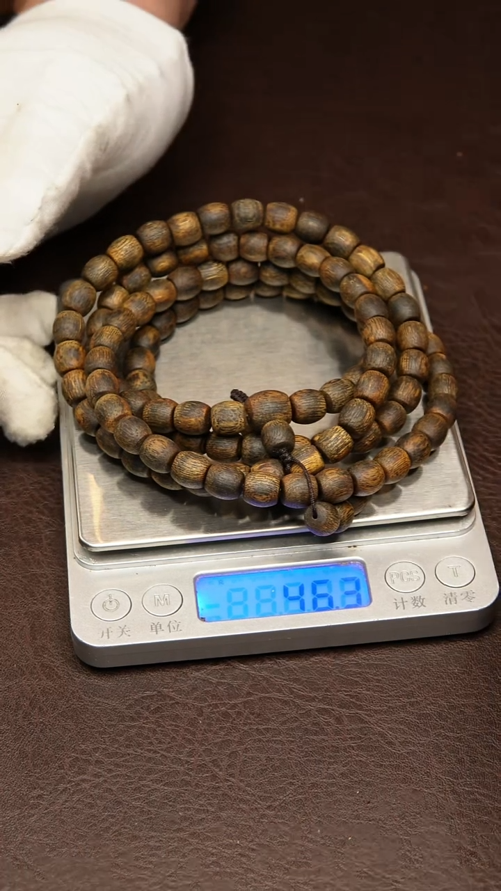 沉香手串越南芽庄8mm沉香手串多圈 沉水级