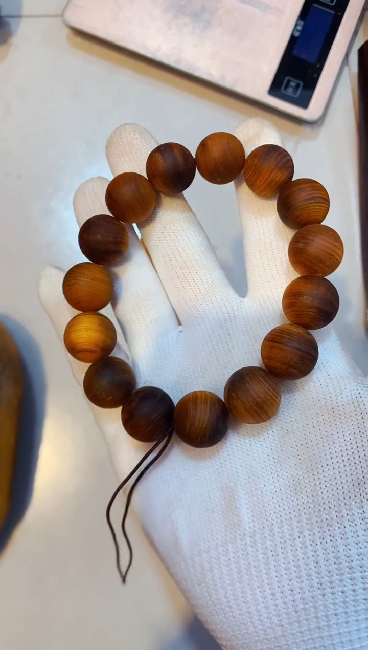 柏木（崖柏）后雷毛圆1.5单条北太行崖柏手把件手串