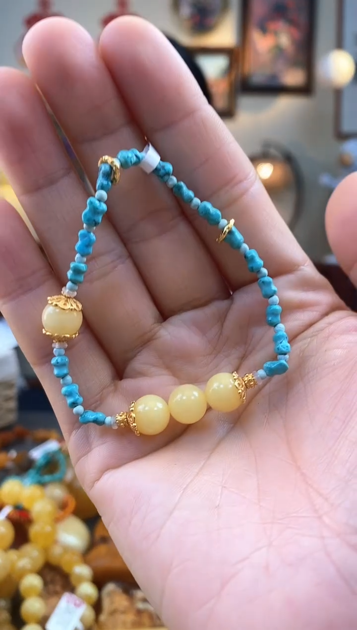 【闪购商品】绿松石手串未镶嵌手串（多样性发其一）