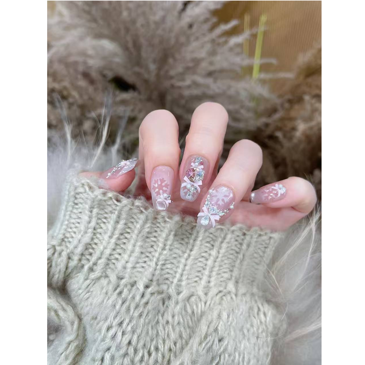 茉哉【圣诞精灵】纯手工定制拆卸穿戴甲A4975