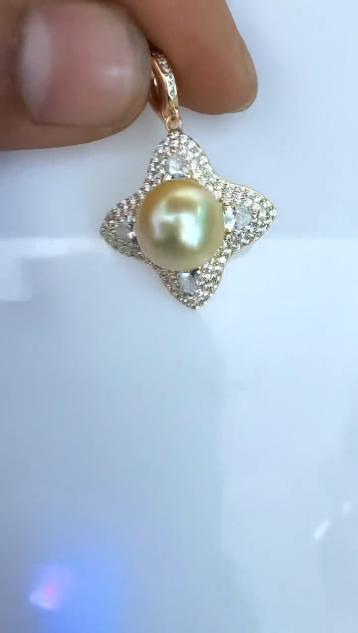 【闪购商品】海水珍珠颈饰银S925镶嵌吊坠