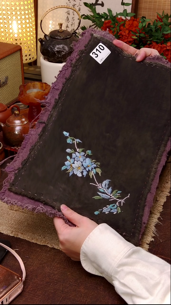 ?****?Cici手作刺子绣柿染壶垫杯，310