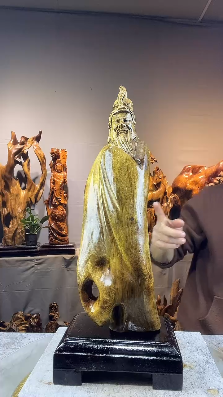 金丝楠精**国小叶桢楠随行摆件37