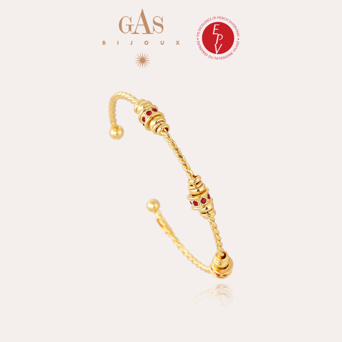  GAS BIJOUX 手镯 【法国进口】珈思王妃系列竹节重工手镯