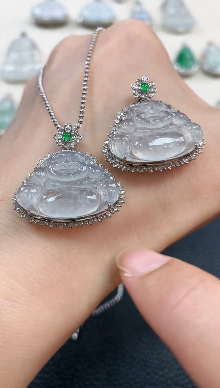 【闪购商品】翡翠吊坠(不含链)18K金镶嵌b66多样性一件发货     