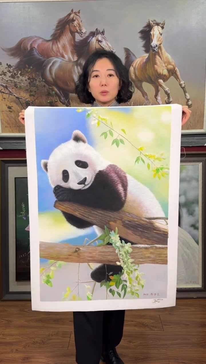 油画【123号】约90*60cm丨朝鲜原创纯手绘孤品油画丨顺丰包邮