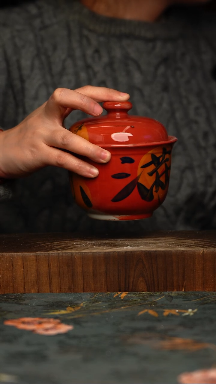 瓷片釉下彩手工手绘同款