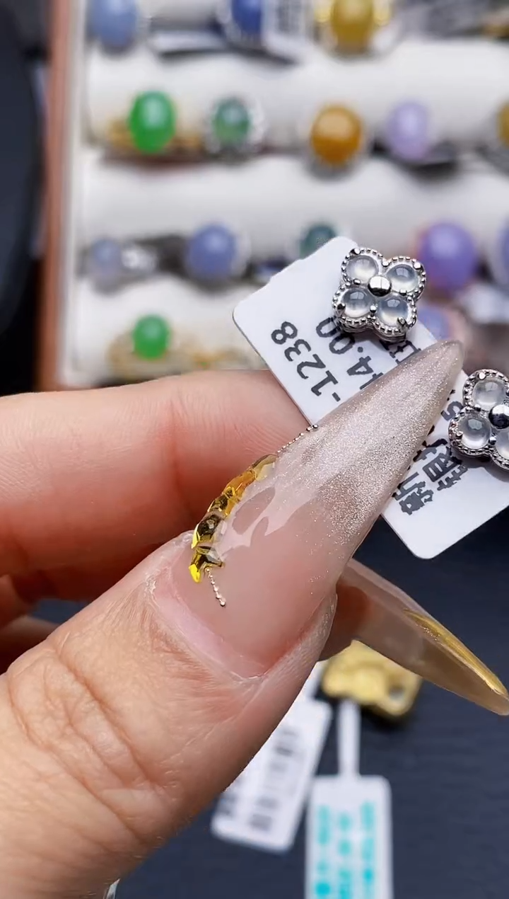 银S925镶嵌戒指翡翠4649