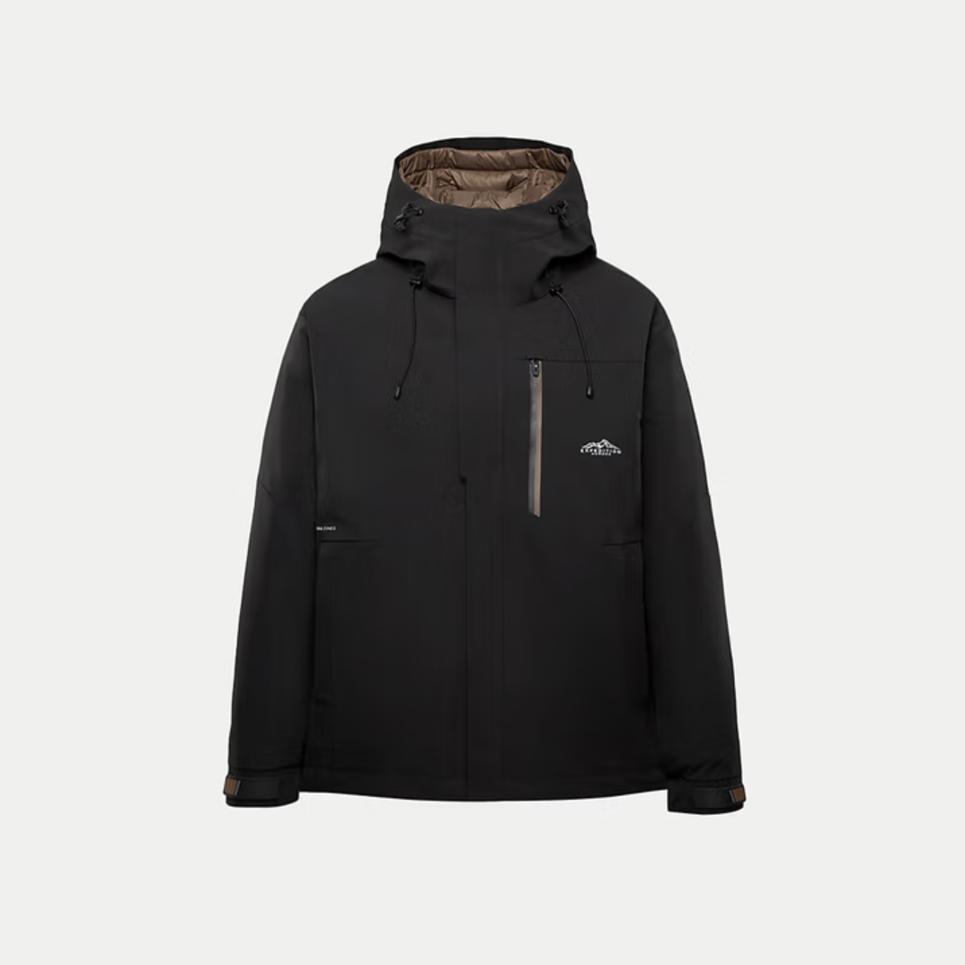 90鹅绒+脱卸内胆!品牌撤柜冬装户外防水保暖鹅绒服冲锋衣羽绒服