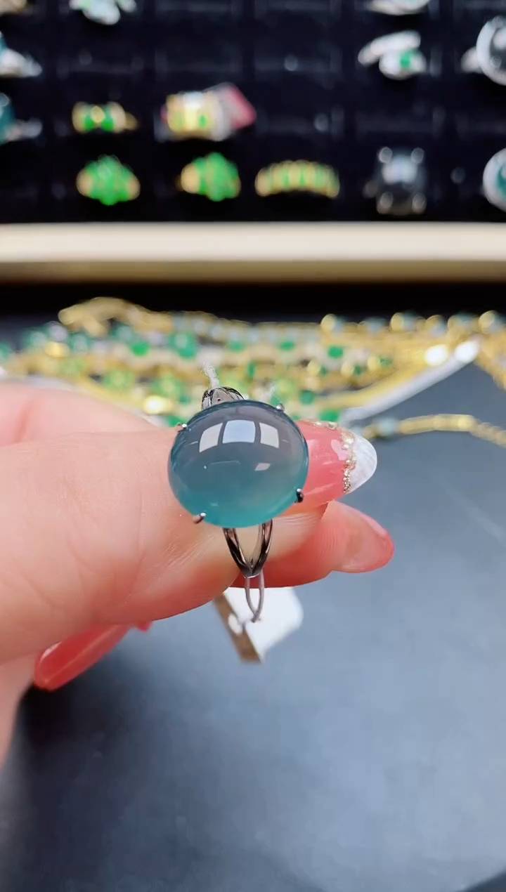 【闪购商品】翡翠戒指银S925镶嵌508050