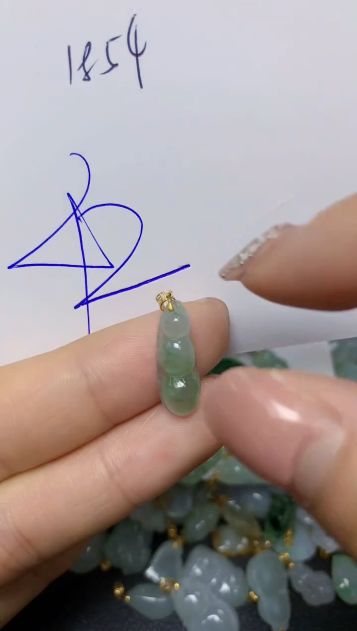 【闪购商品】翡翠挂件18K金镶嵌 天然翡翠A货