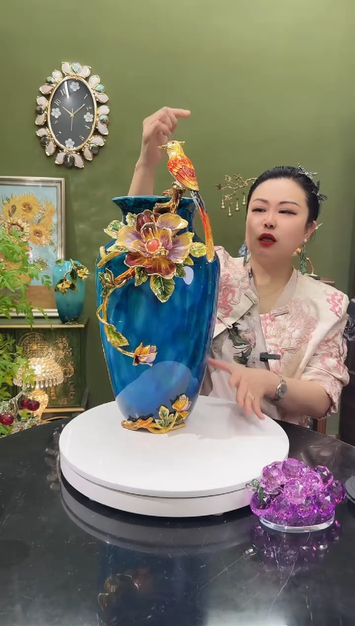 琉璃喜上眉梢花瓶