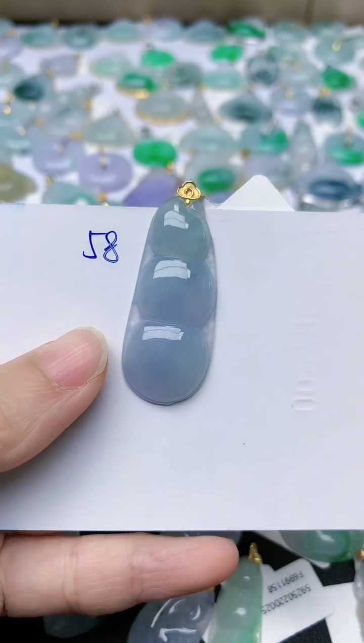 【闪购商品】翡翠颈饰18K金镶嵌天然翡翠A货    