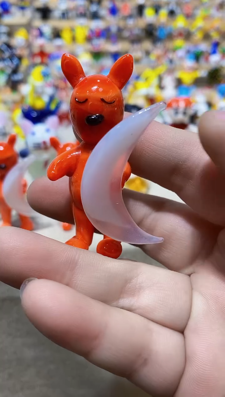 【闪购商品】琉璃手工艺品月亮熊