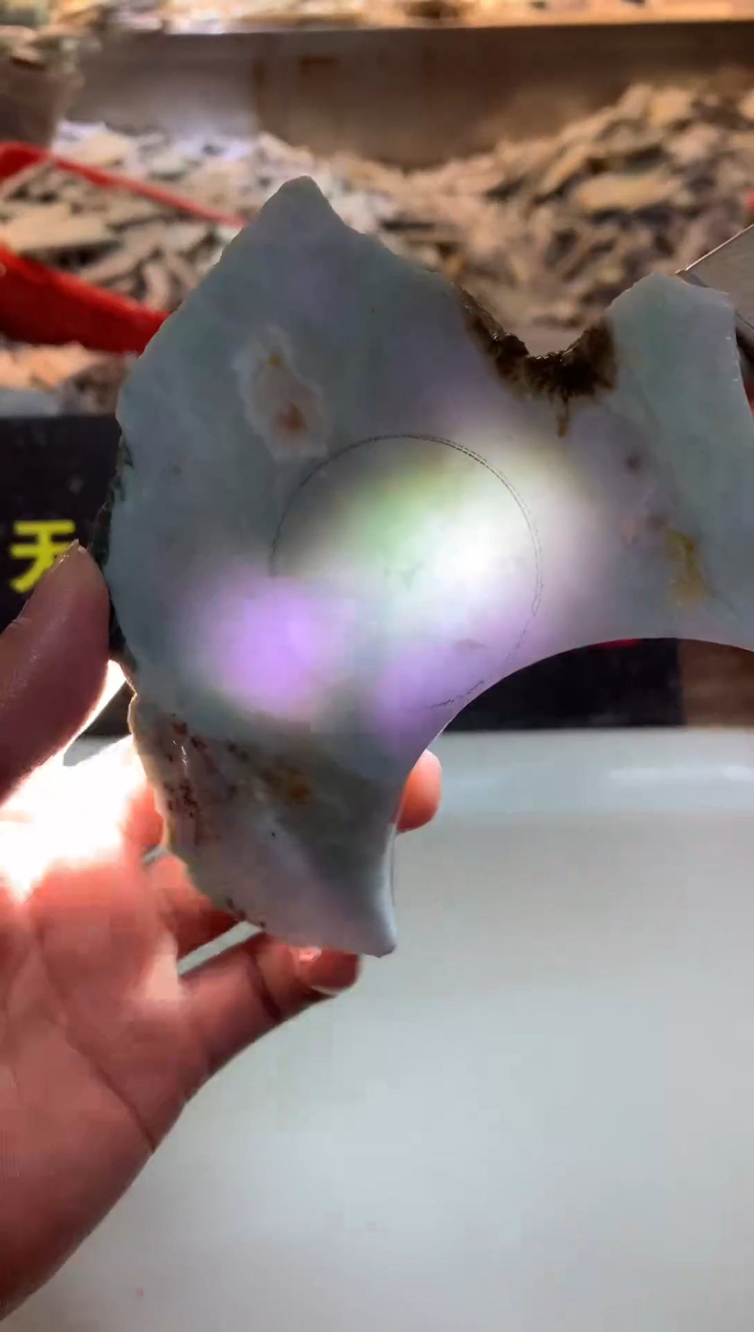 裸石翡翠0朗0翡翠珠宝727
