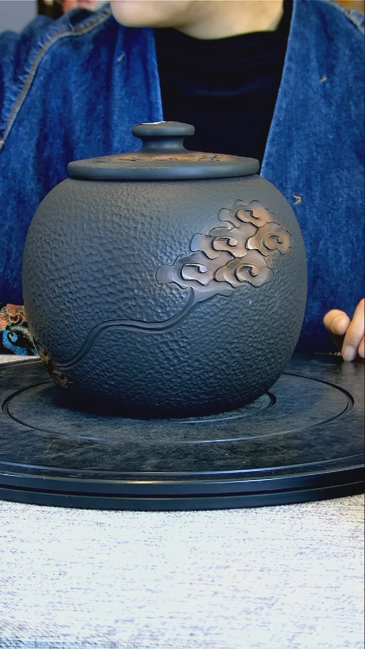 【闪购商品】建水全手工紫陶茶罐271