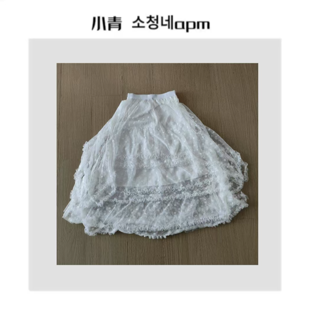 镂空飘飘网纱织花裙