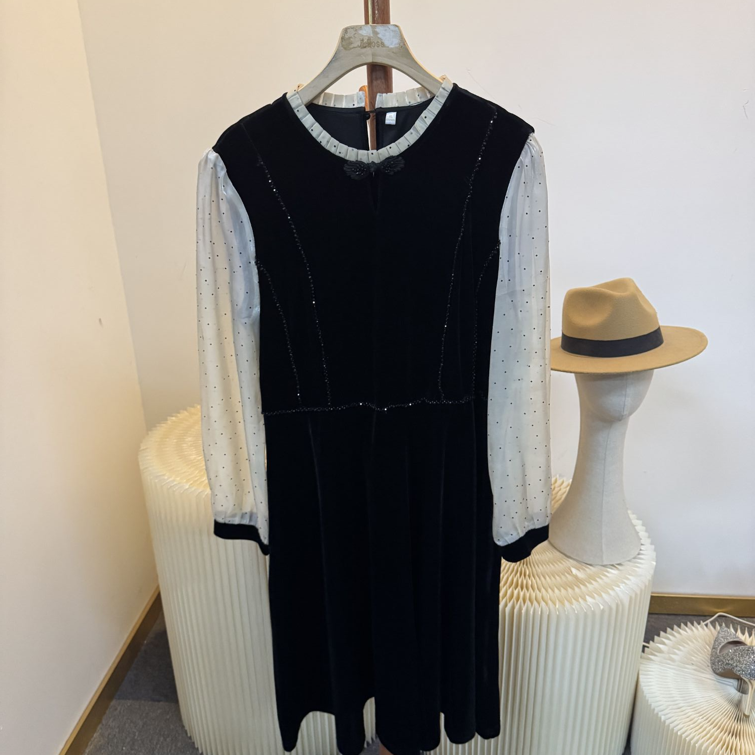 G55夏季中腰中长裙连衣裙新款时尚潮流百搭气质中老年女装