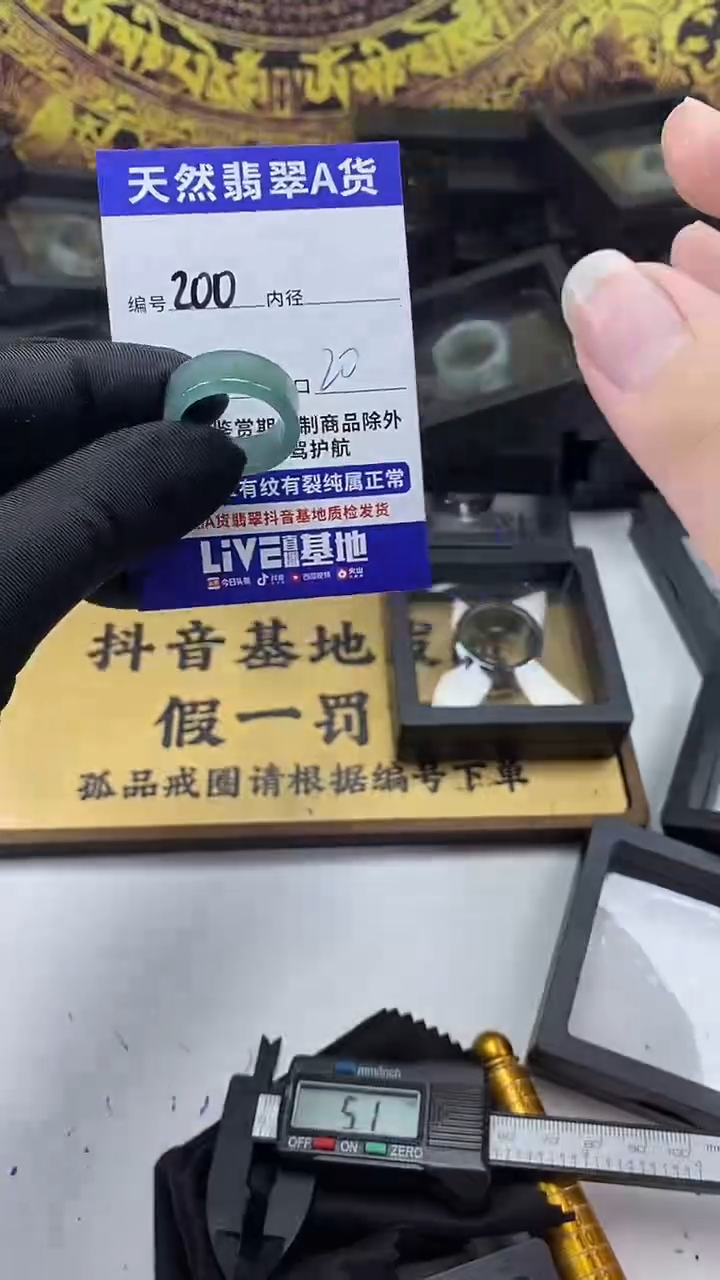 未镶嵌戒圈翡翠200