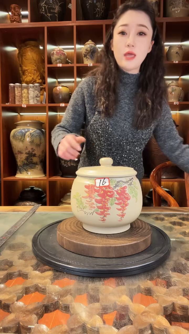 【闪购商品】缸云南建水紫陶白泥茶罐@16