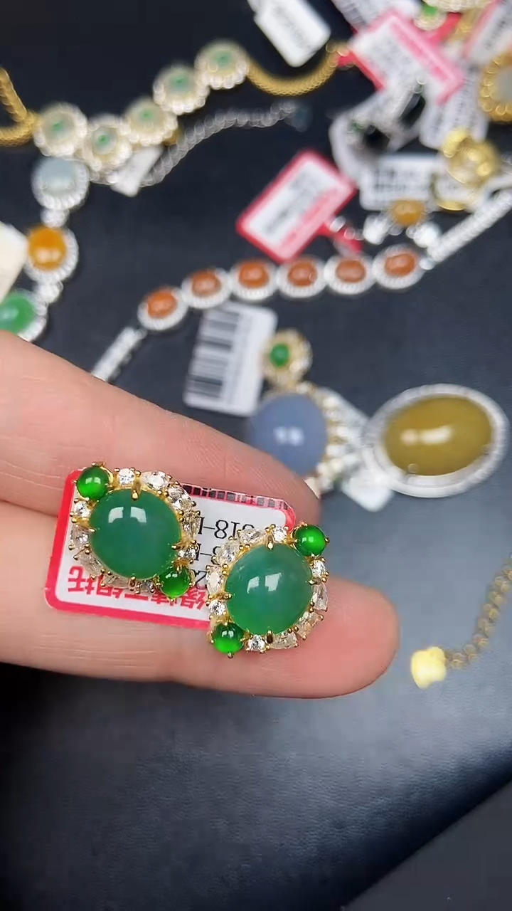 银S925镶嵌戒指翡翠2400