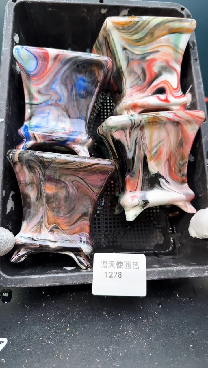1278 方口盆4个默认微瑕