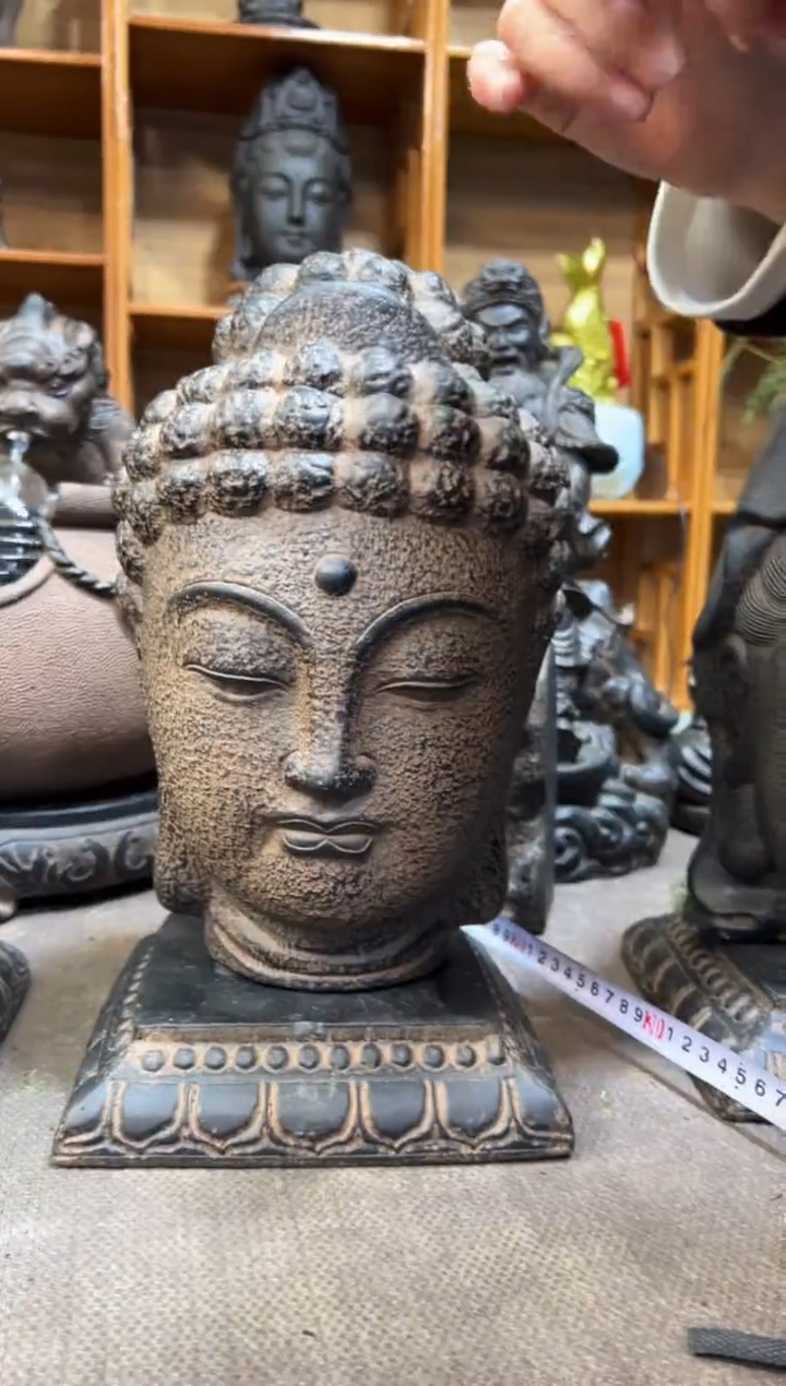 陶土【火山泥】大佛首+莲花底座