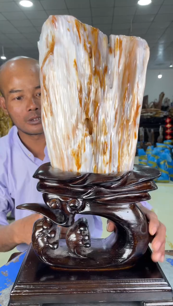 【闪购商品】硅化玉摆件未镶嵌22