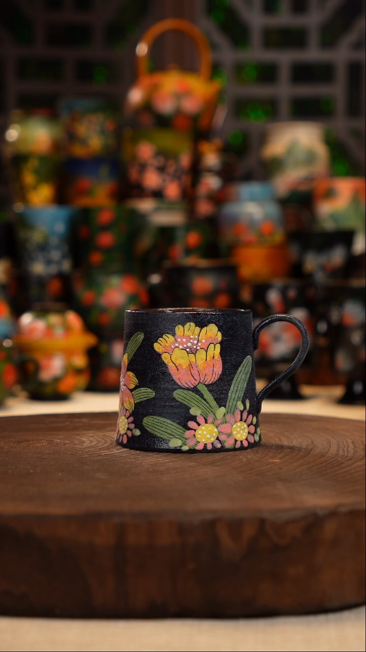 岩彩釉   手绘  釉下彩