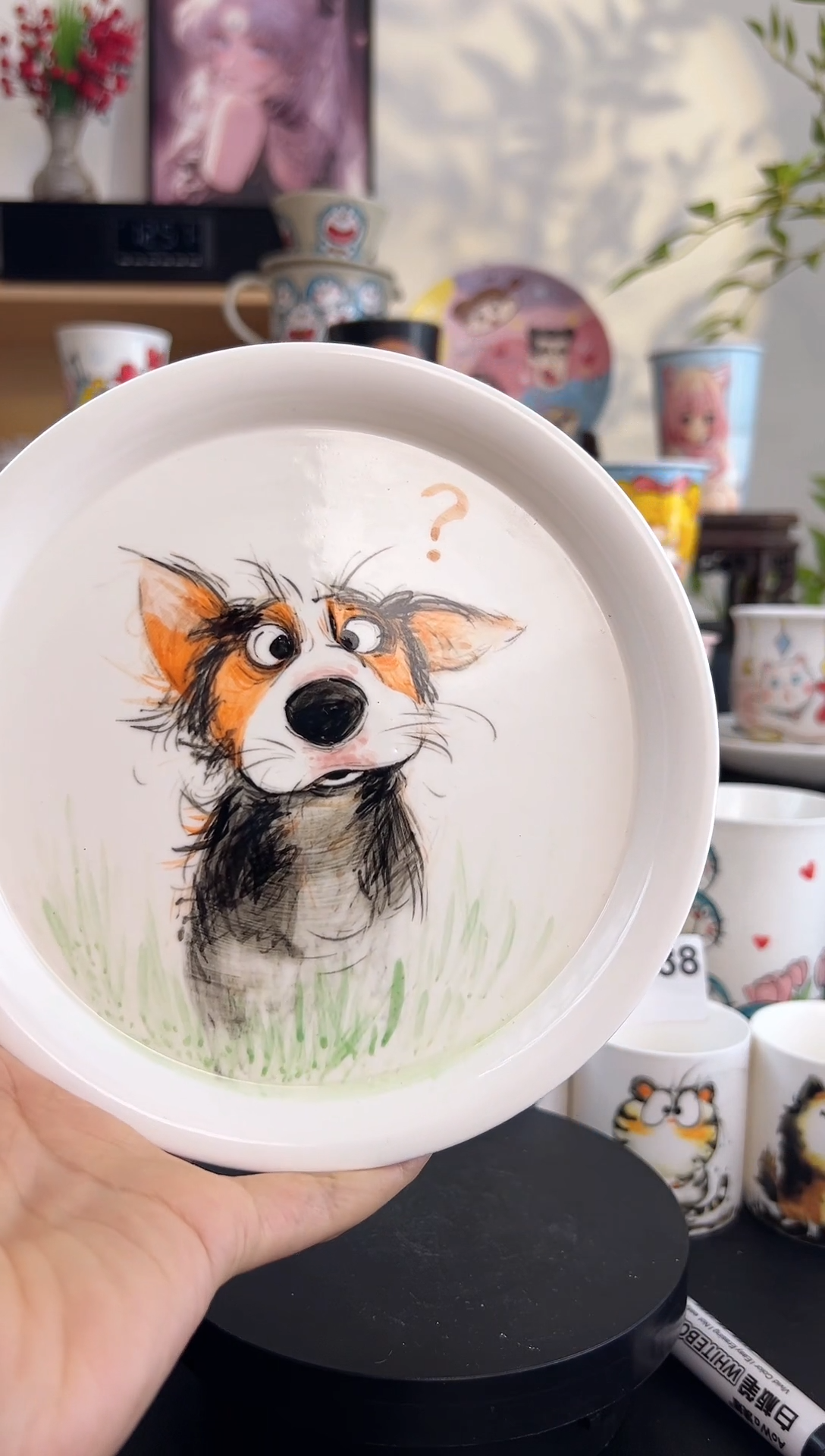 【闪购商品】摆件手工手绘陶瓷小杯杯