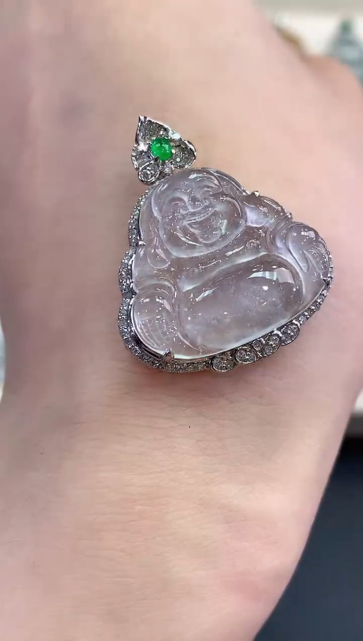 【闪购商品】翡翠吊坠(不含链)18K金镶嵌 C78