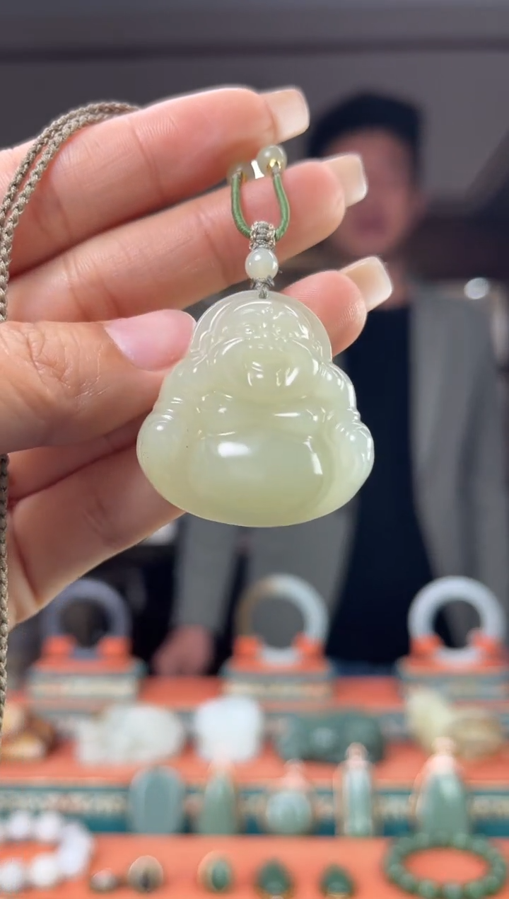 颈饰未镶嵌和田玉佩佩35mm左右