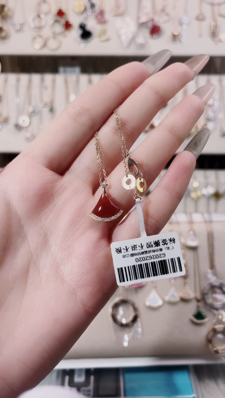 【闪购商品】玛瑙套链18K金镶嵌18K金镶嵌钻石 K玫 