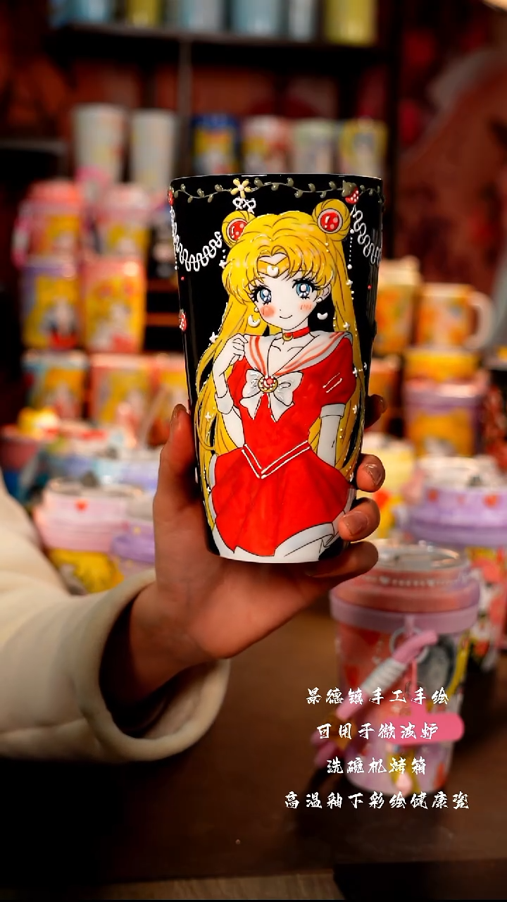 景德镇手工手绘陶瓷杯杯