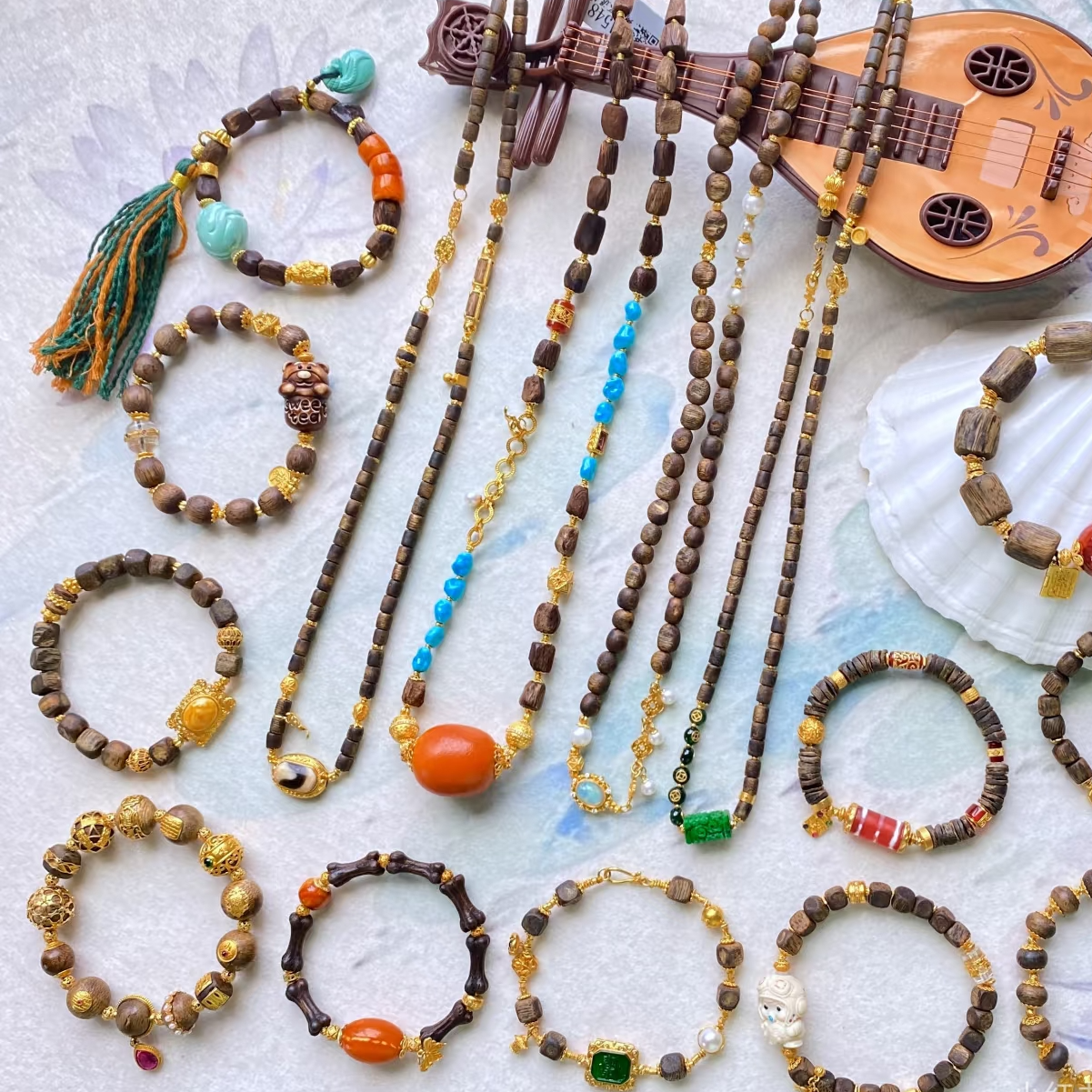 正品高油老料直切老型圆珠*手链捡漏集合