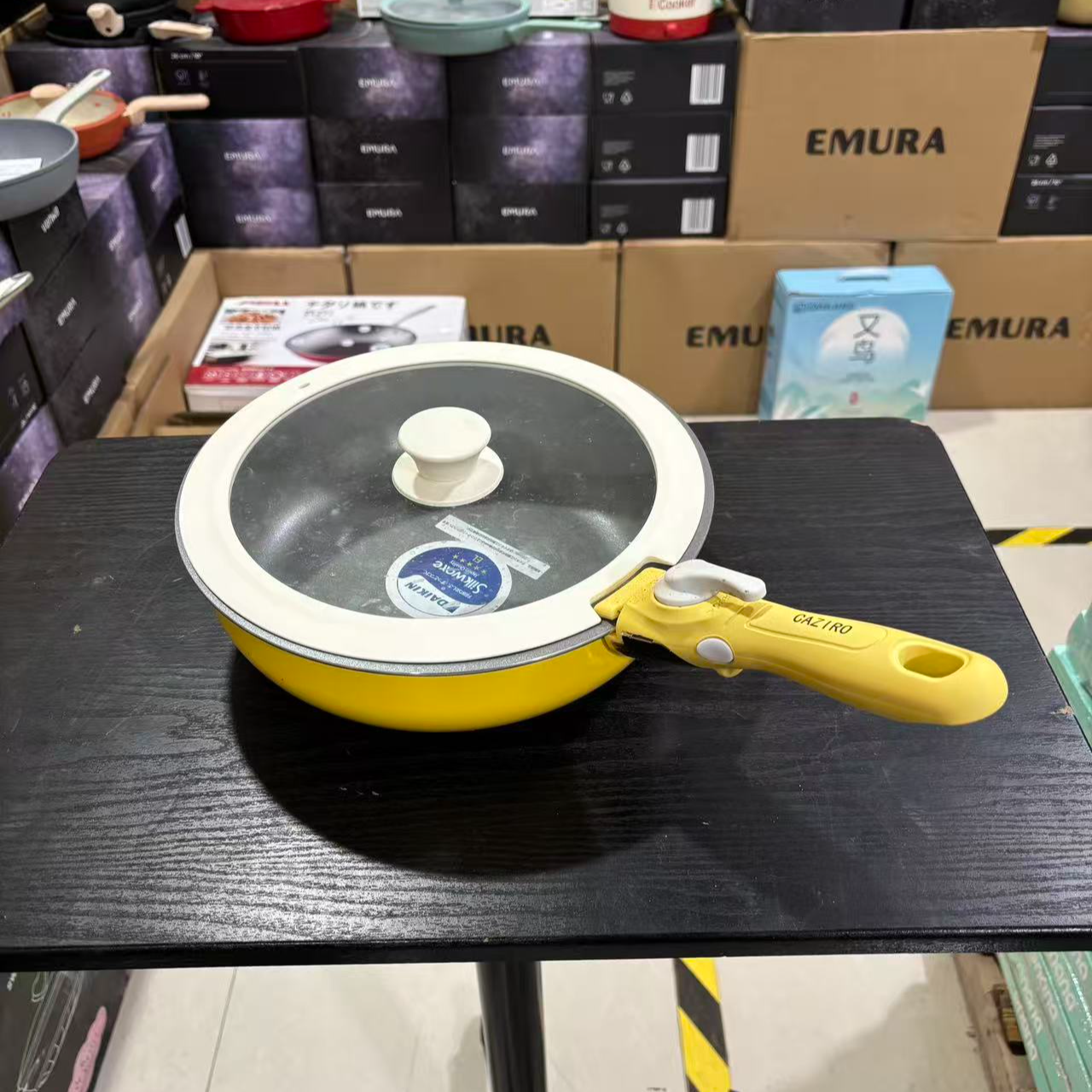 正品CAZIRO卡滋罗26CM黄色锅胚叠叠锅不沾不挑灶具