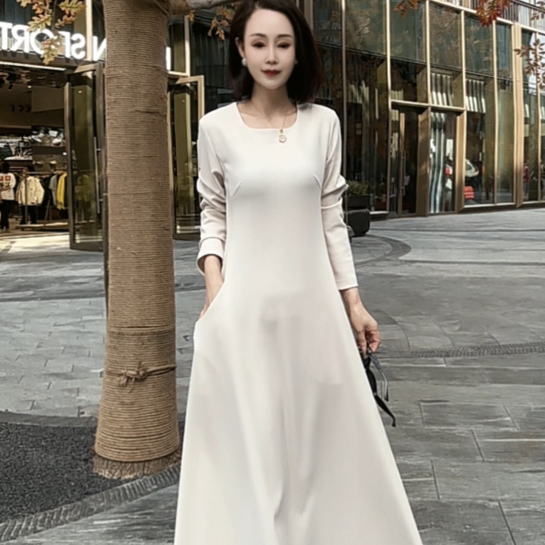 简约高级超级显瘦气质长裙