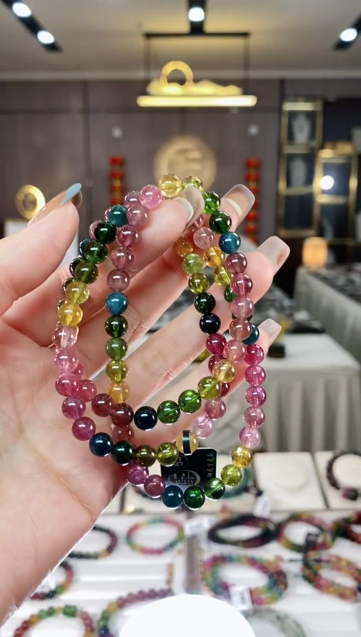 【闪购商品】碧玺三圈手串6mm+未镶嵌多样性发货一条dan